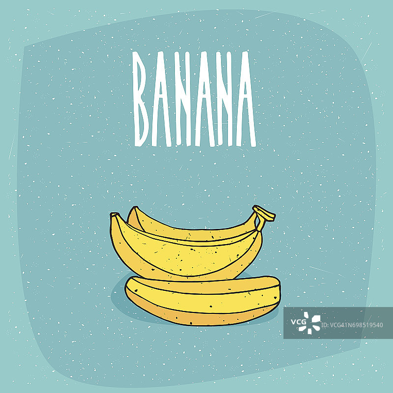 独立的成熟完整香蕉水果图片素材
