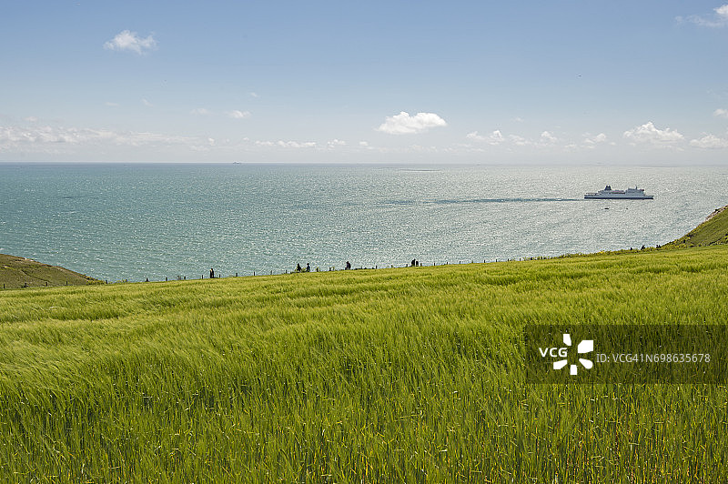 多佛白崖眺望英吉利海峡图片素材