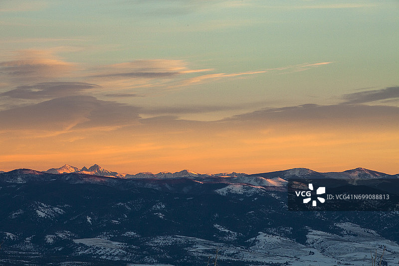 蒙大拿州 Bitterroot Valley 暮色图片素材