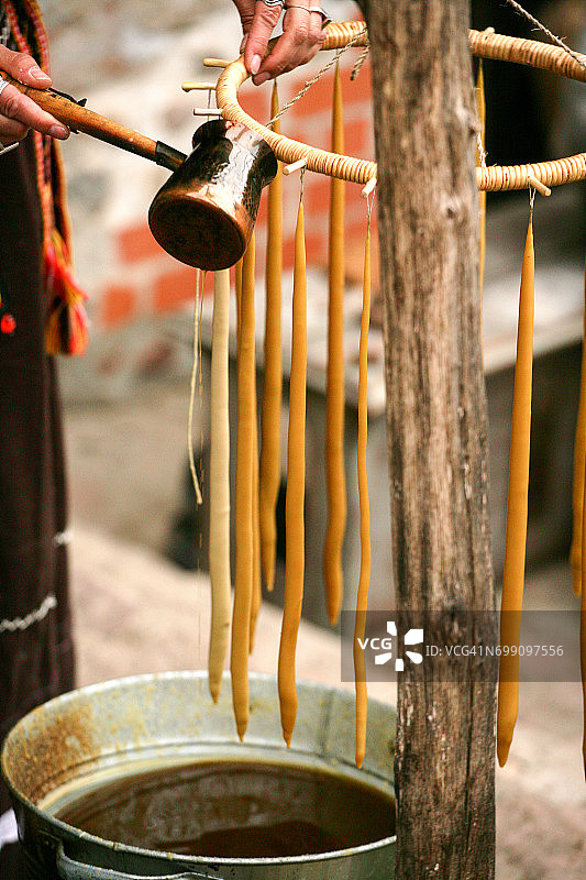 传统蜡烛制作工艺图片素材