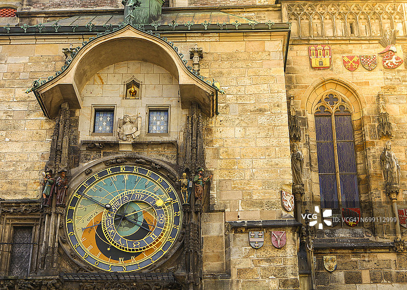 布拉格中世纪天文钟图片素材