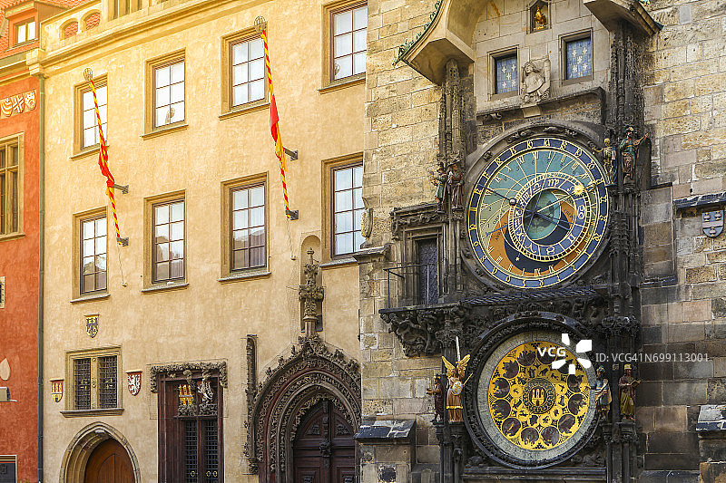 布拉格中世纪天文钟图片素材