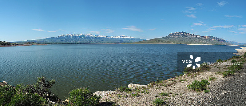 怀俄明州布法罗比尔水库全景图片素材