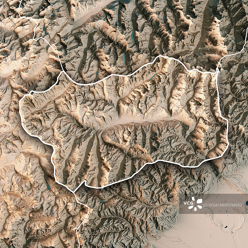 意大利阿osta山谷地形图3D渲染中性边界图片素材