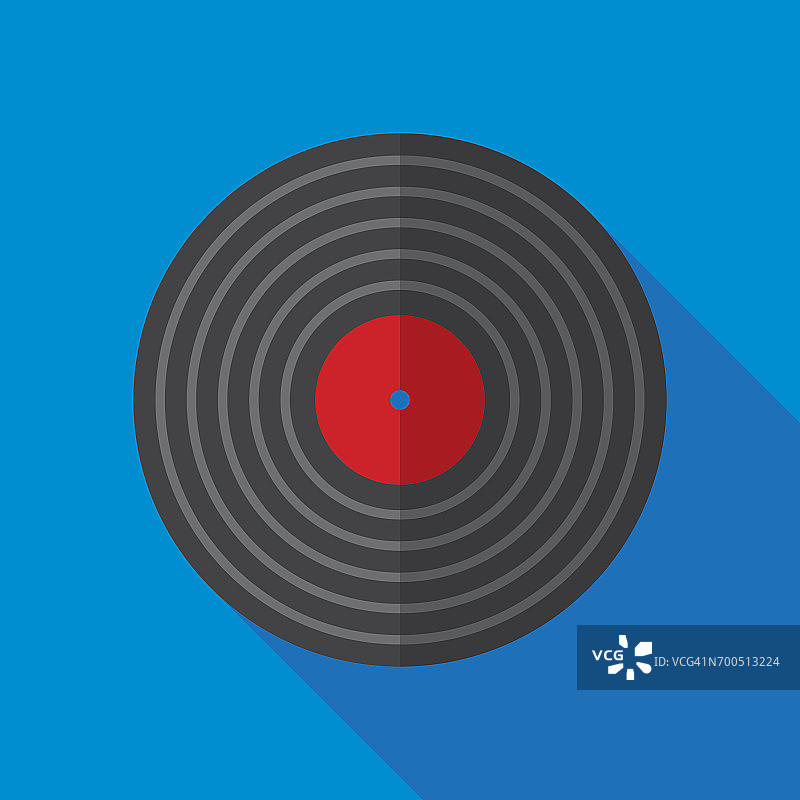 黑胶唱片扁平图标图片素材