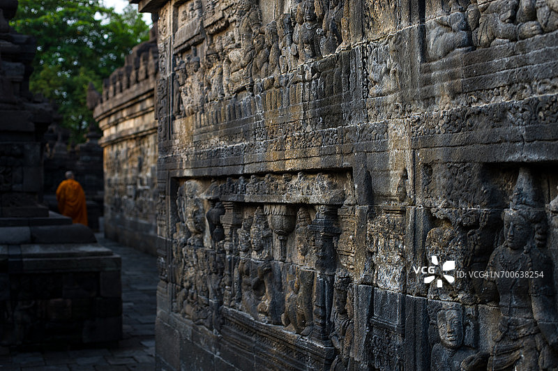 婆罗浮屠寺的石雕图片素材