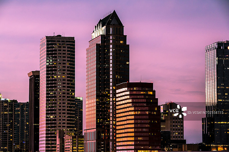 坦帕市中心建筑特写图片素材