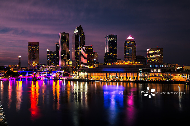 坦帕市中心天际线图片素材