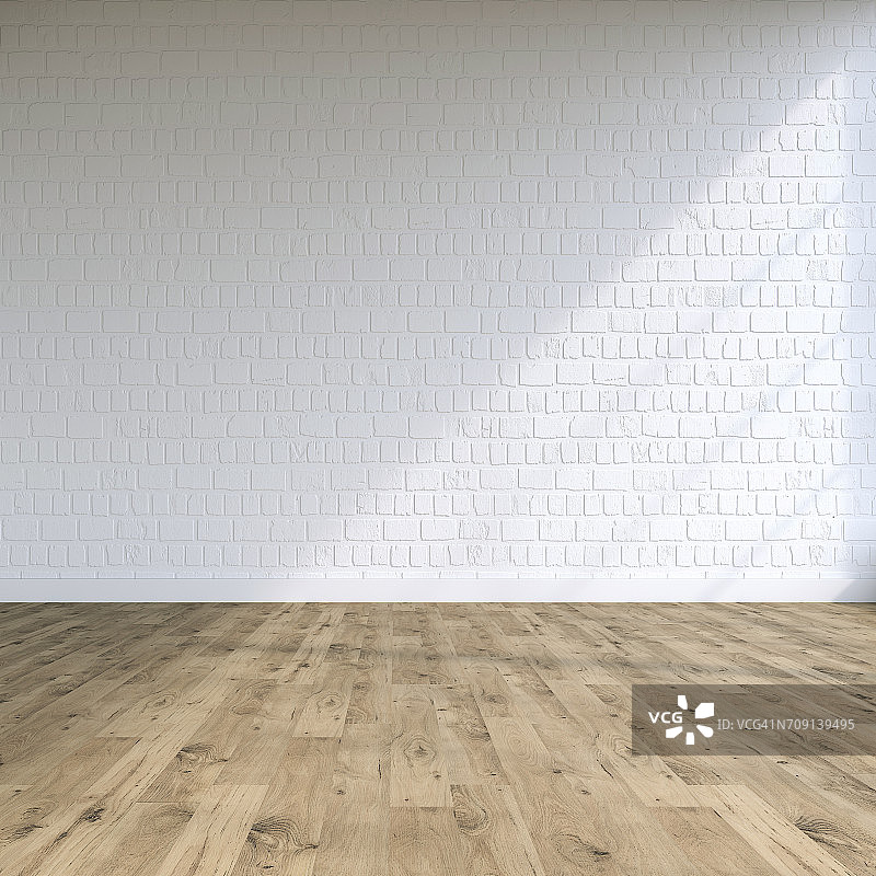阁楼的白色纹理墙 3D渲染图片素材