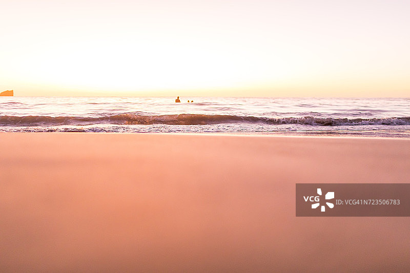 哥斯达黎加瓜纳卡斯特省诺萨拉海滩和日落海景图片素材