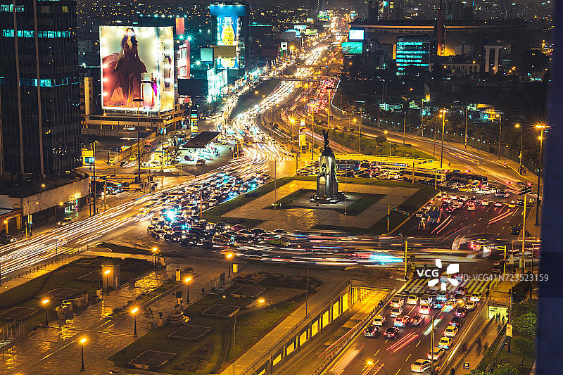 利马街景夜景图片素材