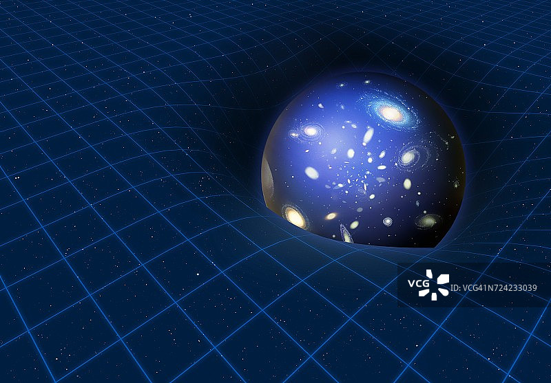 扭曲时空的黑洞图片素材