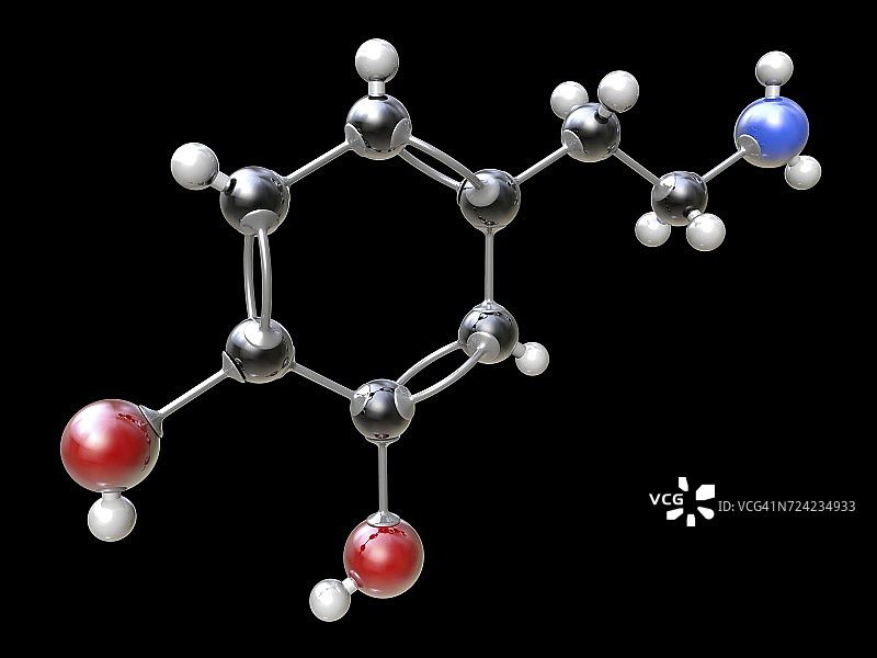 多巴胺有机化合物分子图片素材