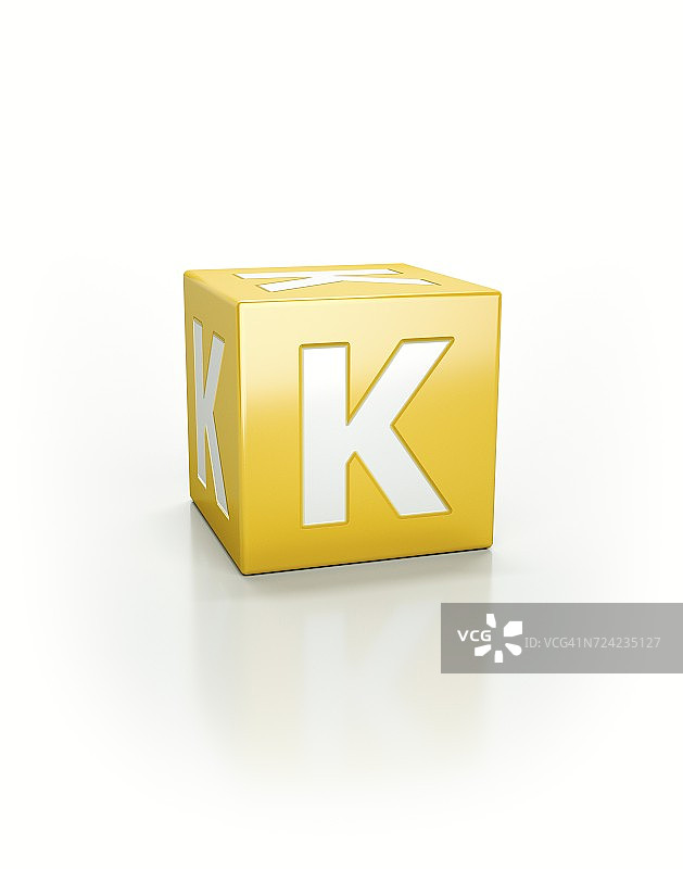 黄色立方体，K图片素材