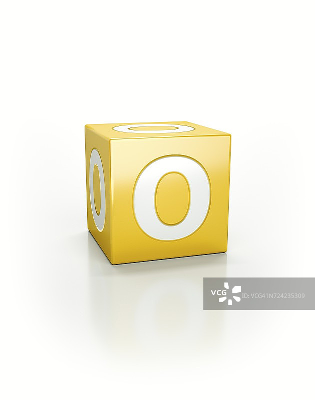 黄色立方体，O图片素材