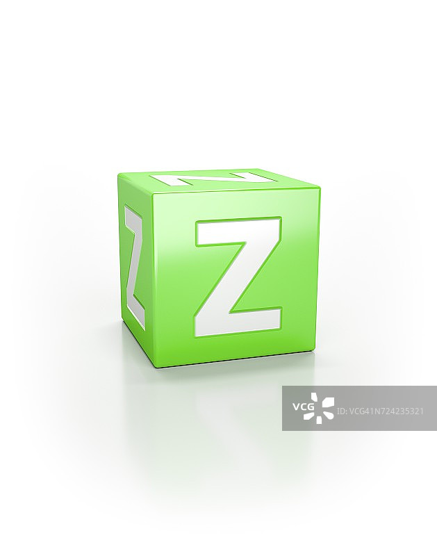 绿色立方体，Z图片素材