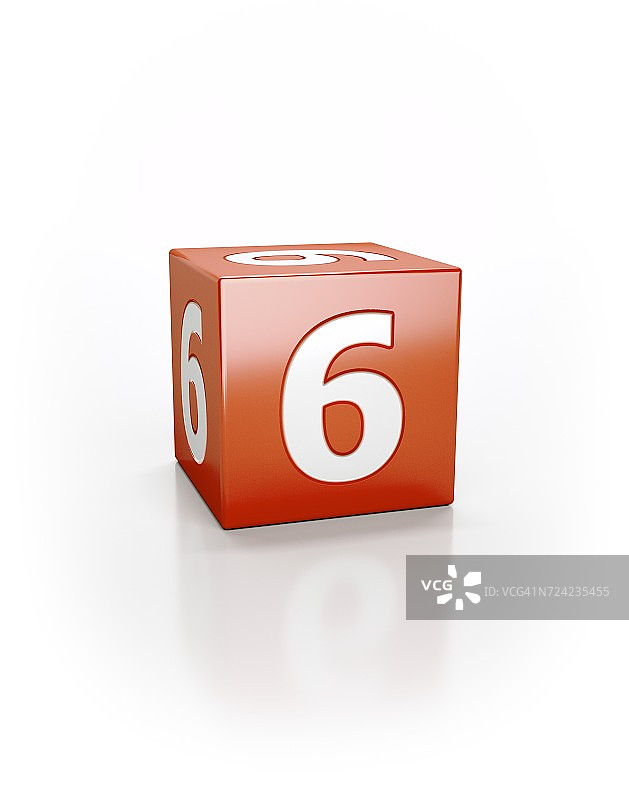 红色立方体6图片素材