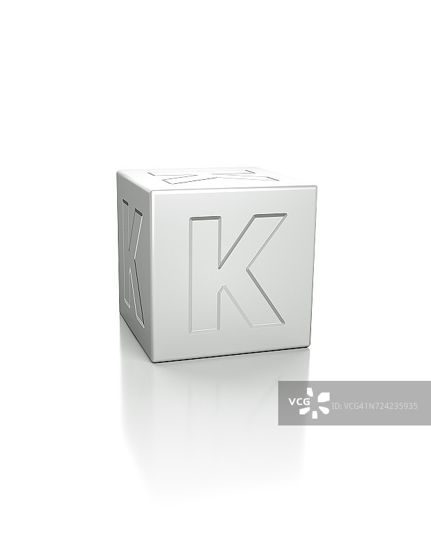 带有字母K的立方体图片素材