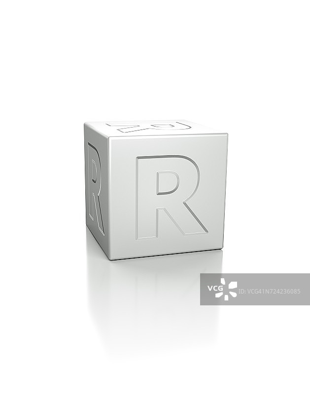 带有字母R的立方体图片素材