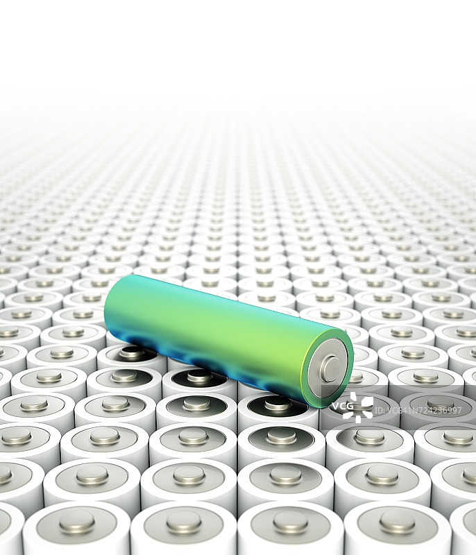 电池阵列和单个超级电容器图片素材