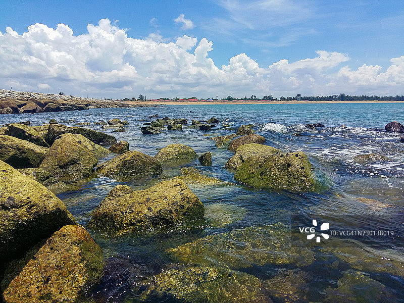 海岸景观，马来西亚彭亨州北根图片素材