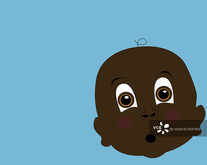 婴儿面孔的插图图片素材