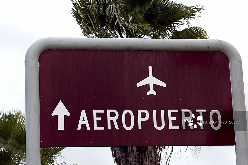 机场标志，西班牙语图片素材
