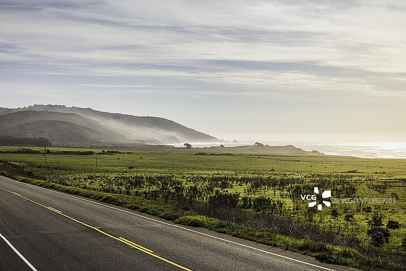 美国加州大瑟尔沿海公路风光图片素材