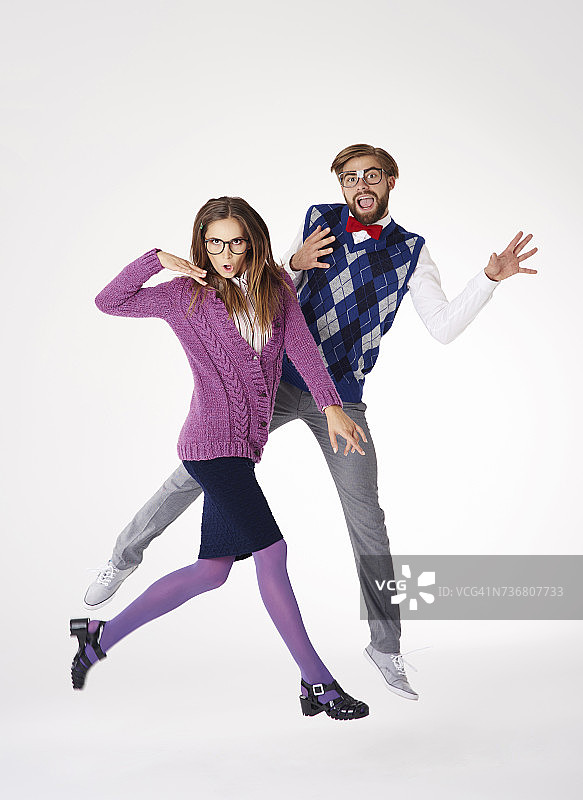 书呆子跳舞的乐趣，波兰德比察图片素材