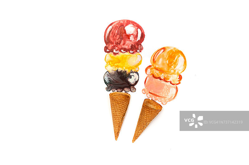 冰淇淋甜筒概念图图片素材