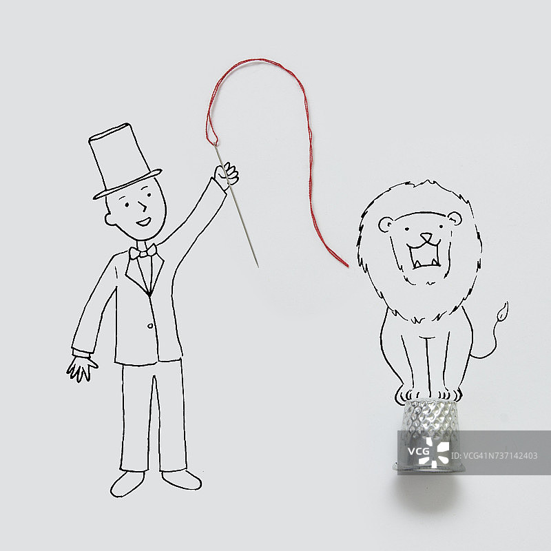 驯狮人概念图图片素材