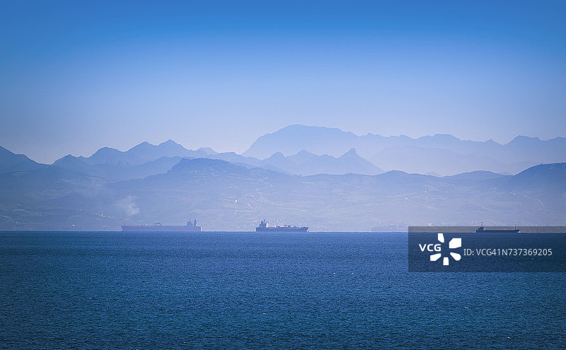 从西班牙看摩洛哥图片素材