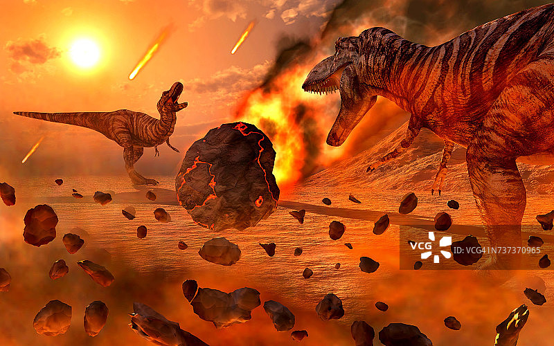 恐龙的灭绝图片素材
