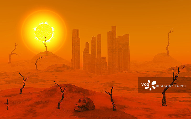 走向灭亡的世界图片素材