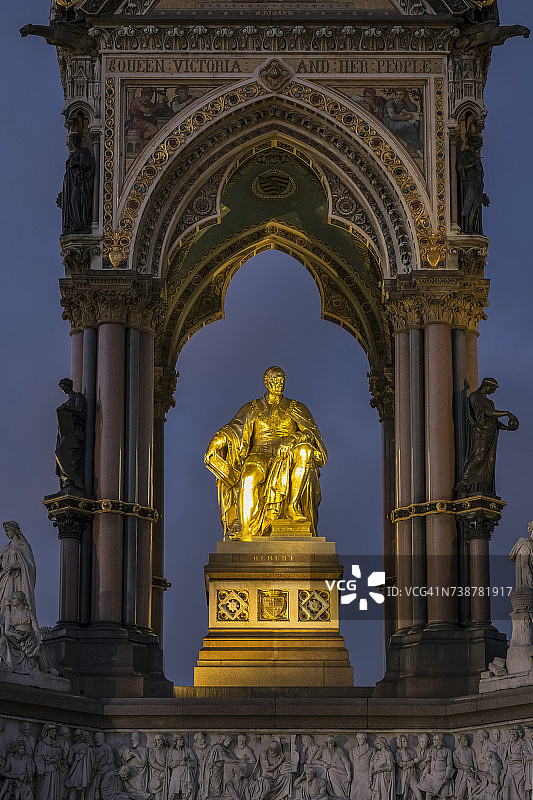 黄昏时的阿尔伯特纪念碑图片素材