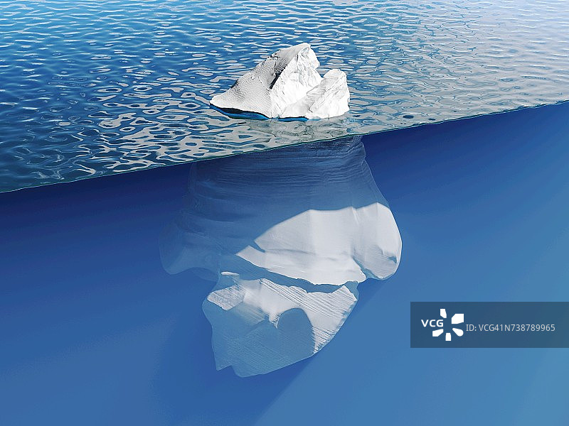 冰山一角概念插图图片素材