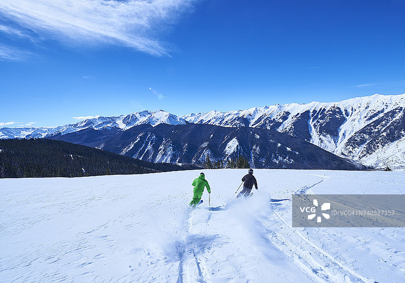 科罗拉多州阿斯本滑雪场景图片素材