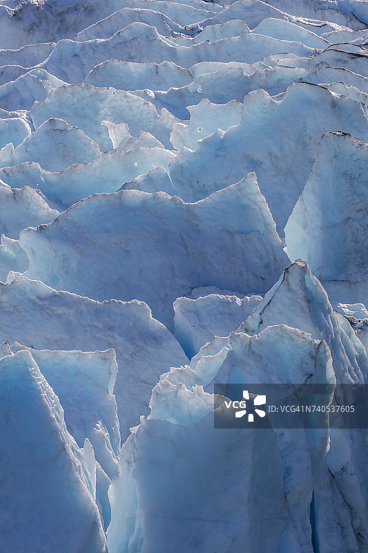 美国阿拉斯加波塔基冰川的冰图片素材