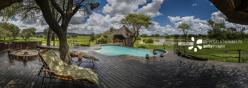 纳米比亚奥康吉马旅馆的游泳池图片素材