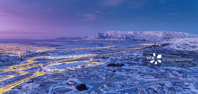 冰岛雷克雅未克Korputorg广场冬季航拍图片素材