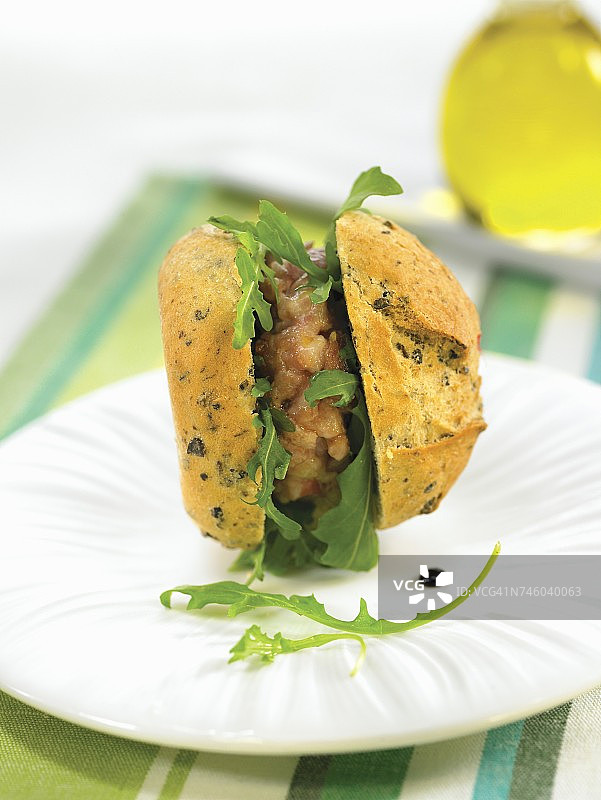 迷你猪柳汉堡图片素材