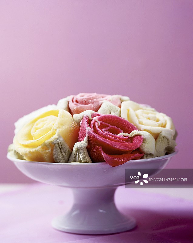 玫瑰造型的冰糕图片素材