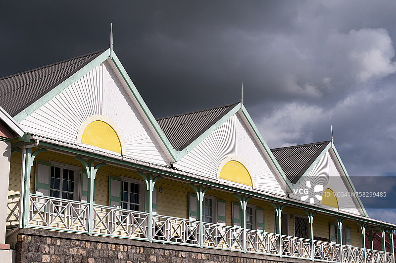 尼维斯岛查尔斯敦，加勒比图片素材