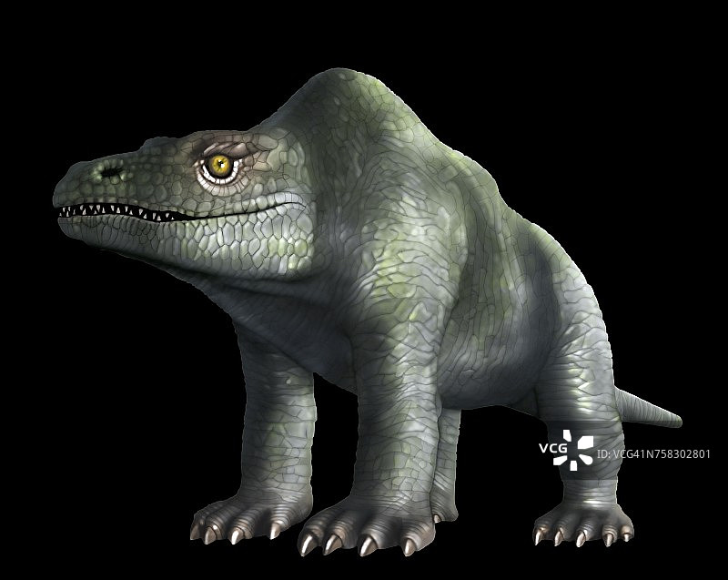 巨齿龙复古风插画图片素材