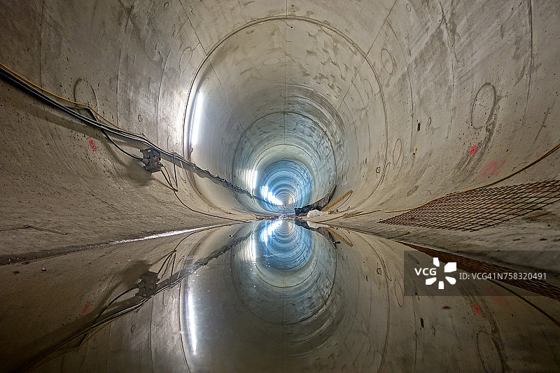 地铁隧道的施工现场图片素材