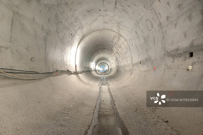 地铁隧道的施工现场图片素材