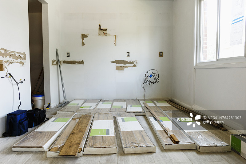 地板上的地板包装图片素材