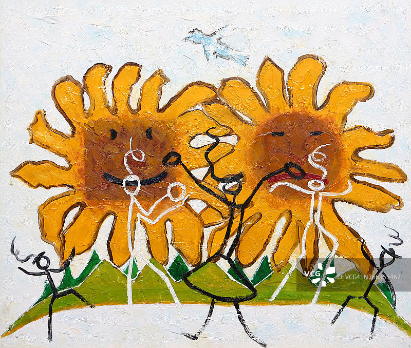 向日葵插画图片素材