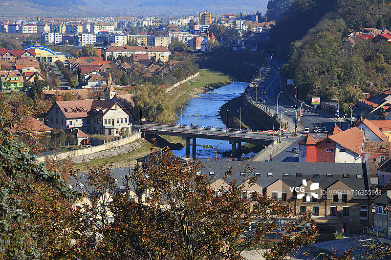 锡吉什瓦拉：特尔纳瓦河及穆列什县风光（罗马尼亚特兰西瓦尼亚地区）图片素材