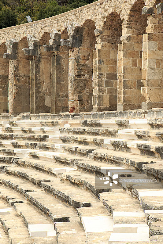 土耳其阿斯潘多斯：公元2世纪罗马剧院图片素材